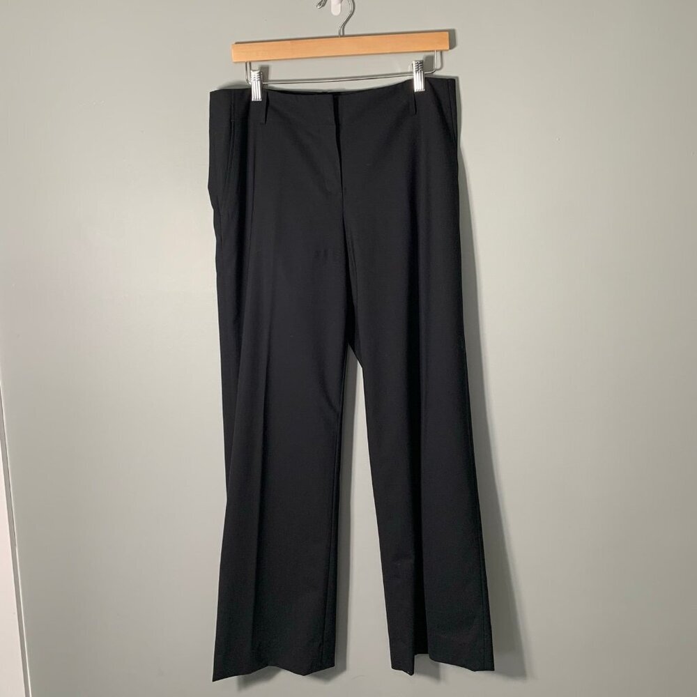 Tommy Bahama Womens Black Wool Blend Straight Leg Dress Pants Trousers Size 8